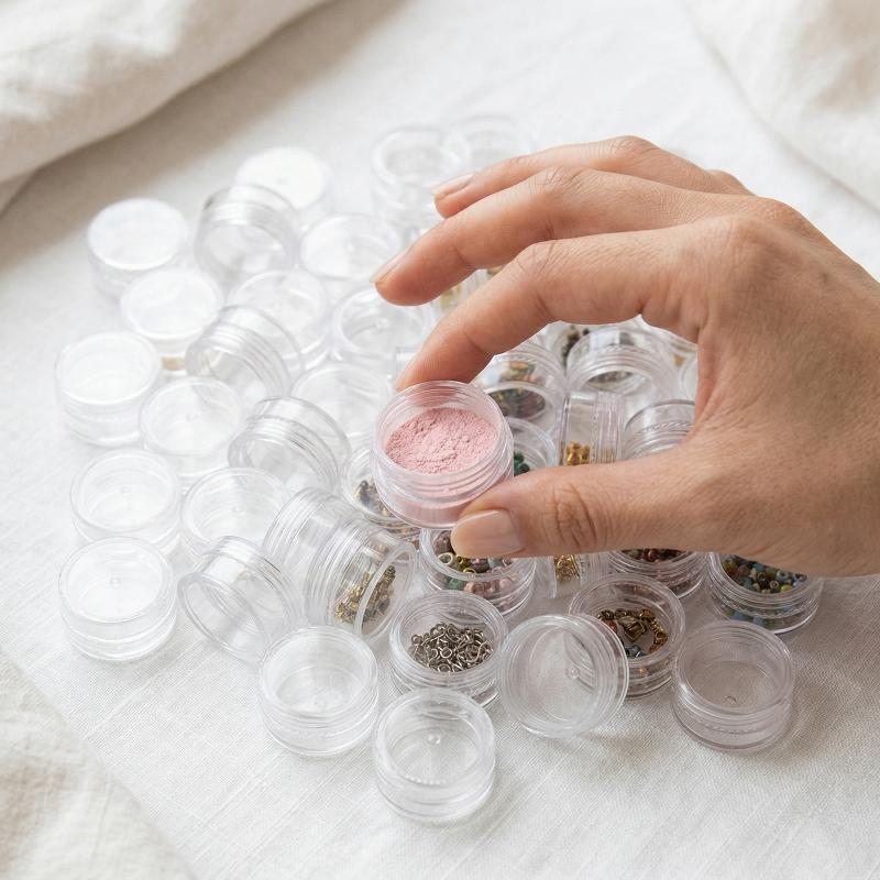 Nail Art Inspo - 50 unidades de potes de plástico