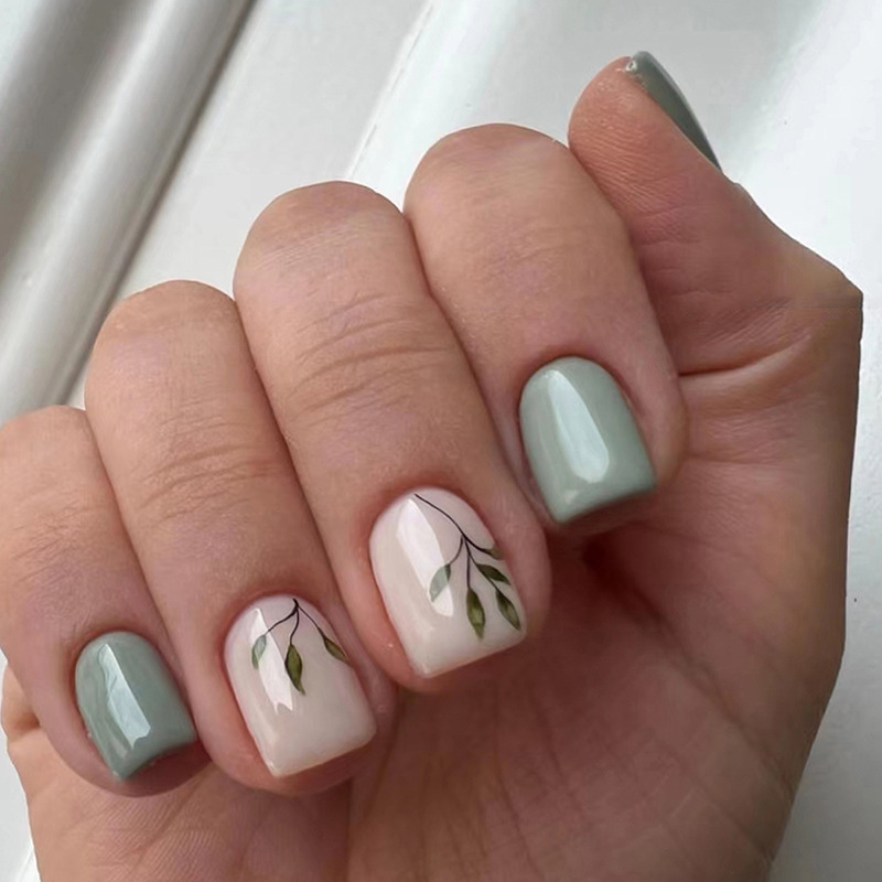 Nail Art Full Design - 24 pçs unhas falsas reutilizáveis cabeça