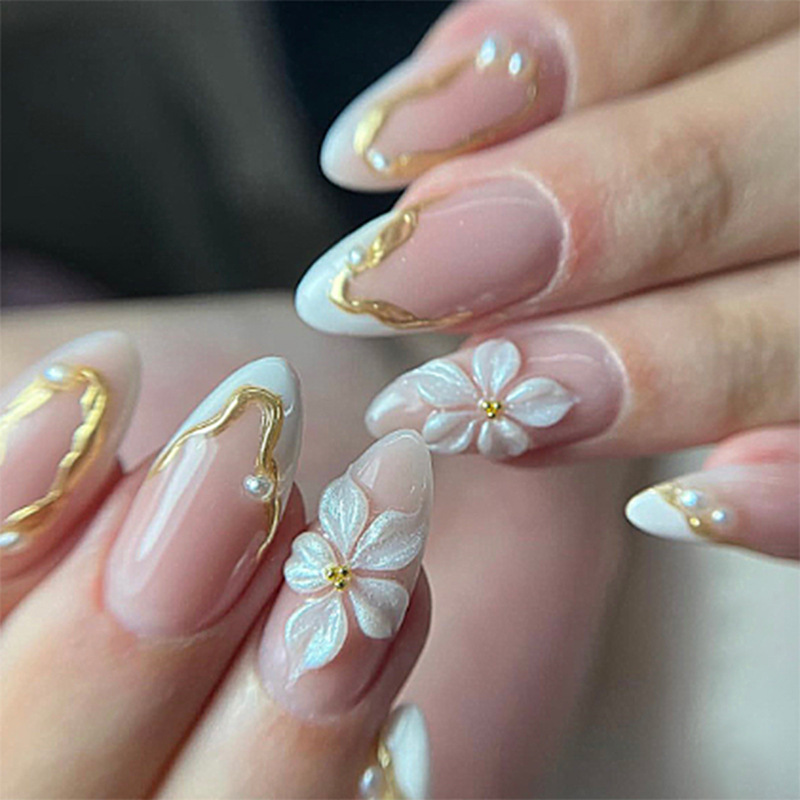 Nail Art Full Design - Conjunto de 24 Unidades de Unhas