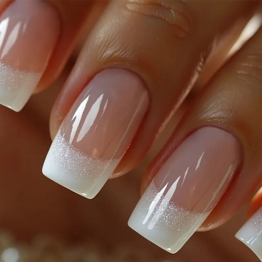 Nail Art Inspo - Conjunto de 24 unhas postiças quadradas