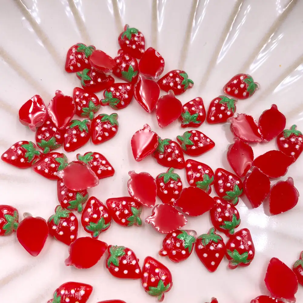 Nail Art Strawberry - 60 pçs glitter resina colorido mini