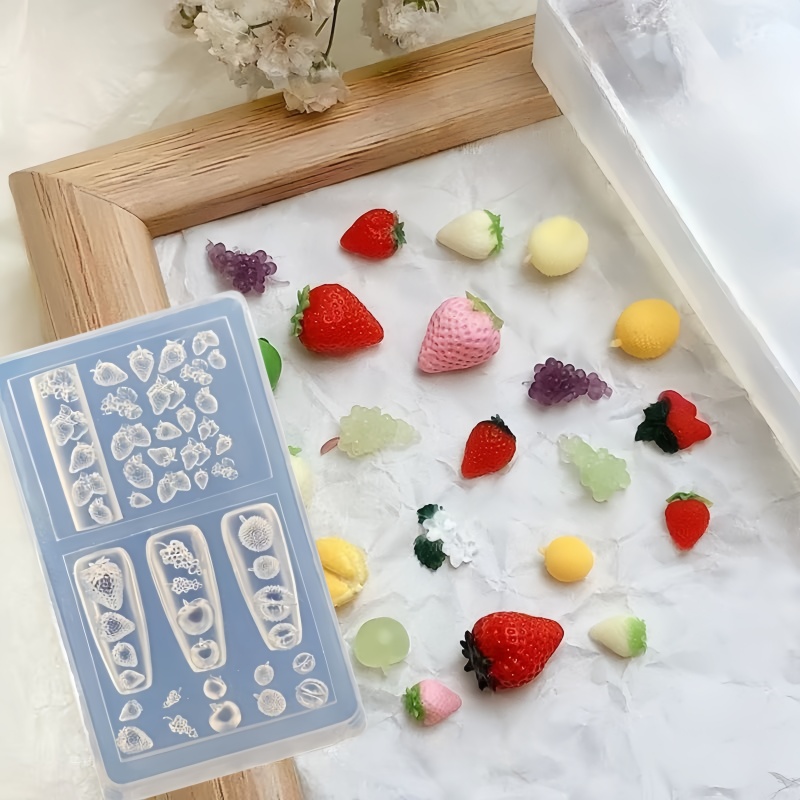 Nail Art Strawberry - 1 Molde de Silicone para Unhas