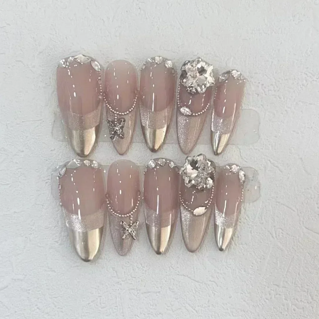 Nail Art Full Design - 10 pçs artesanal imprensa em unhas