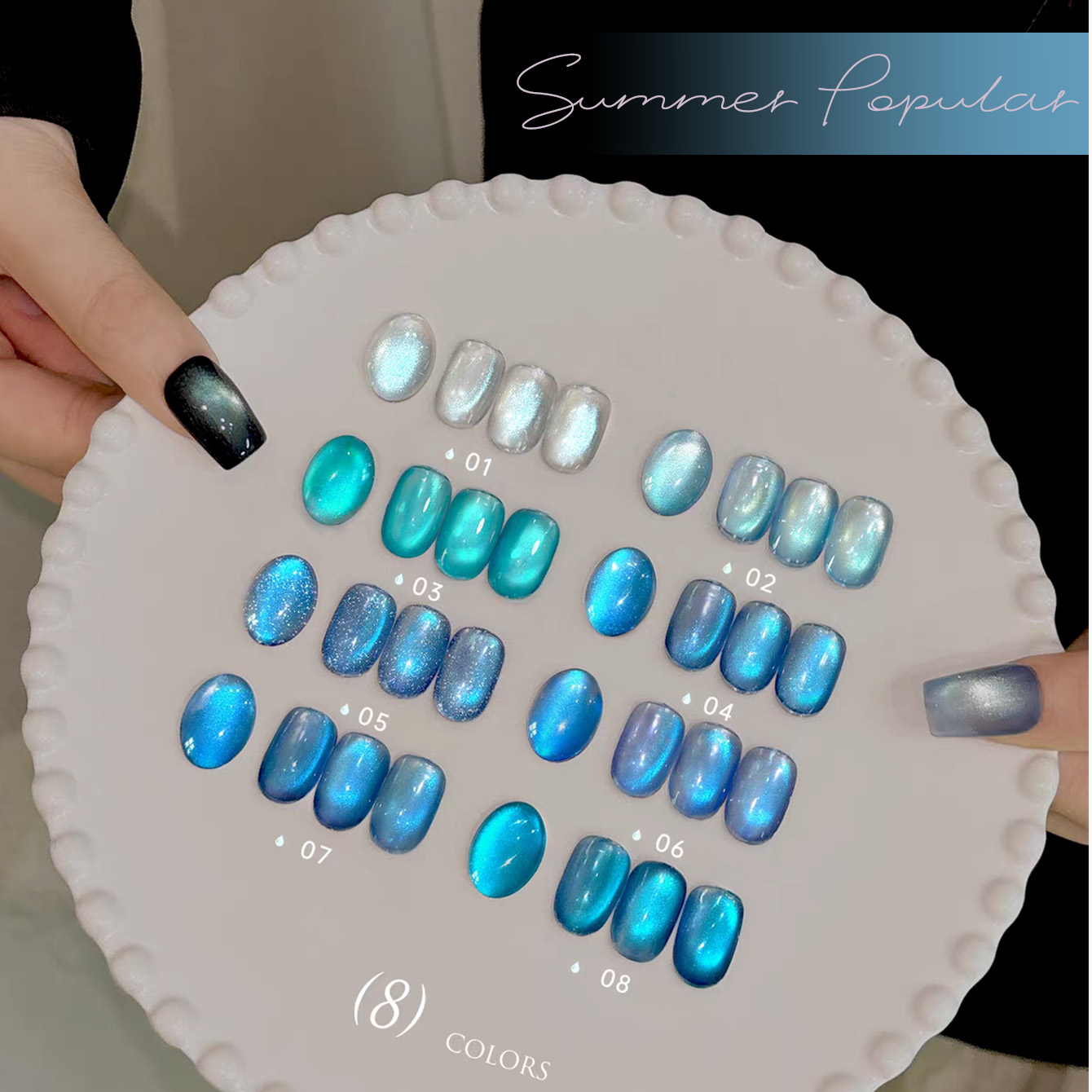 Nail Art Laki Laki - 1 unidade PSK Ice Transparent Bright