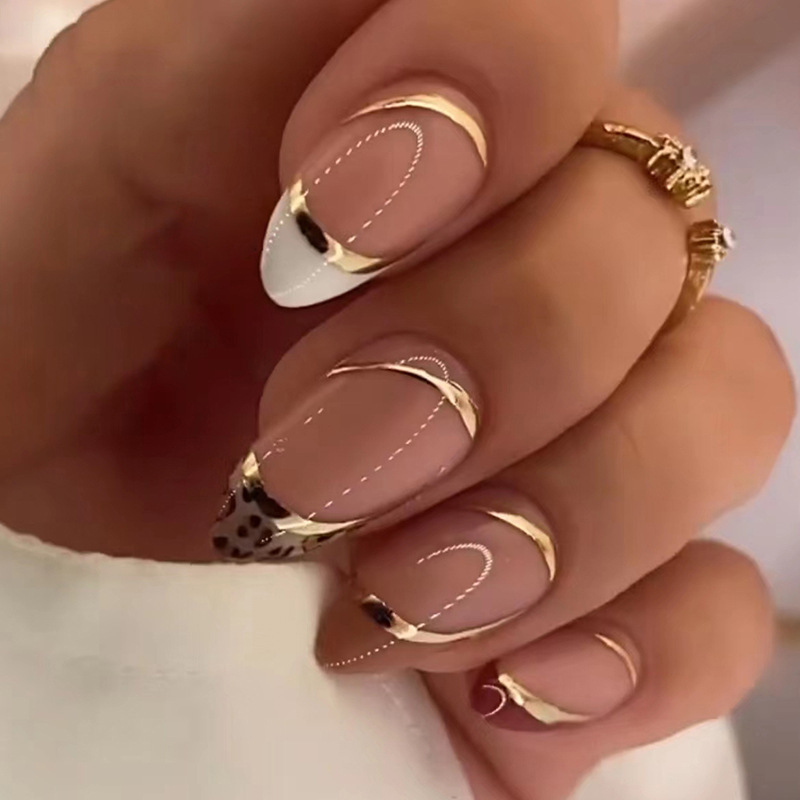 Nail Art Full Design - Unhas postiças médias para mulheres e