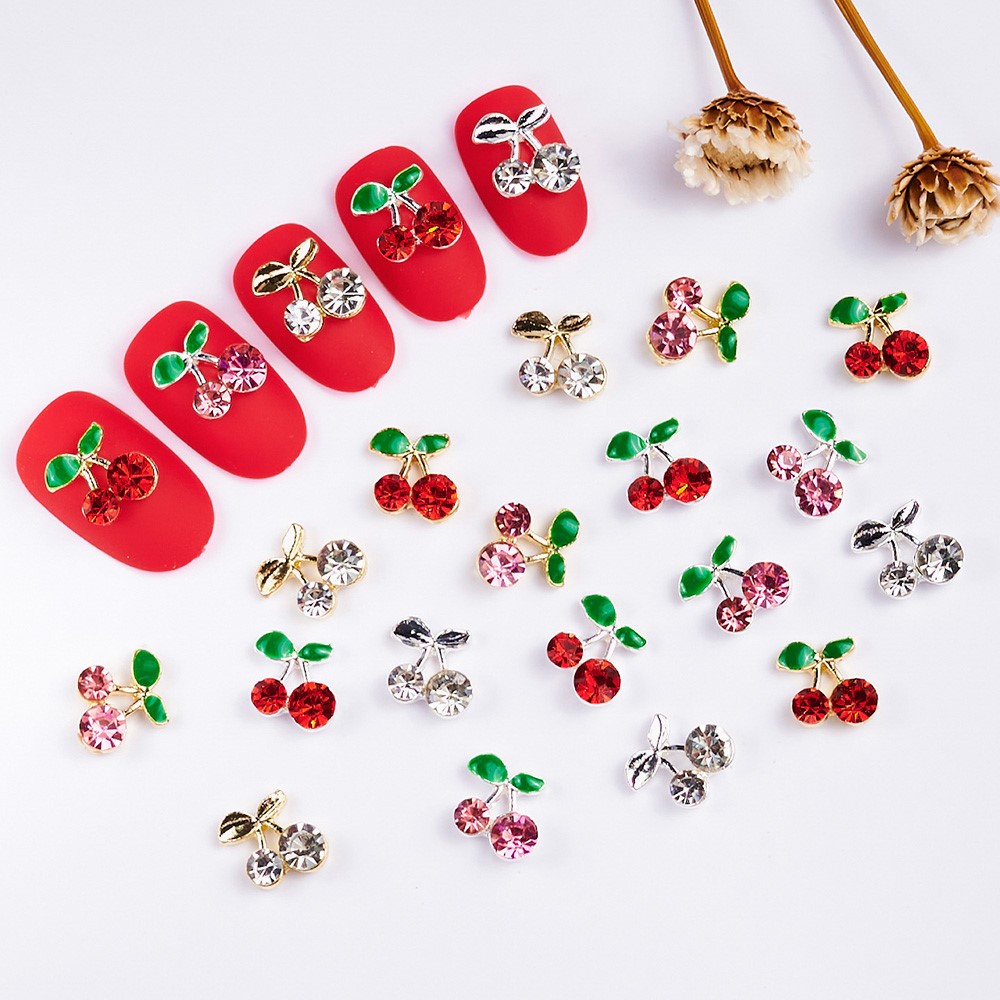 40 peças de Gemas de Diamante  - Nail Art Red Cherry avaliação e preço