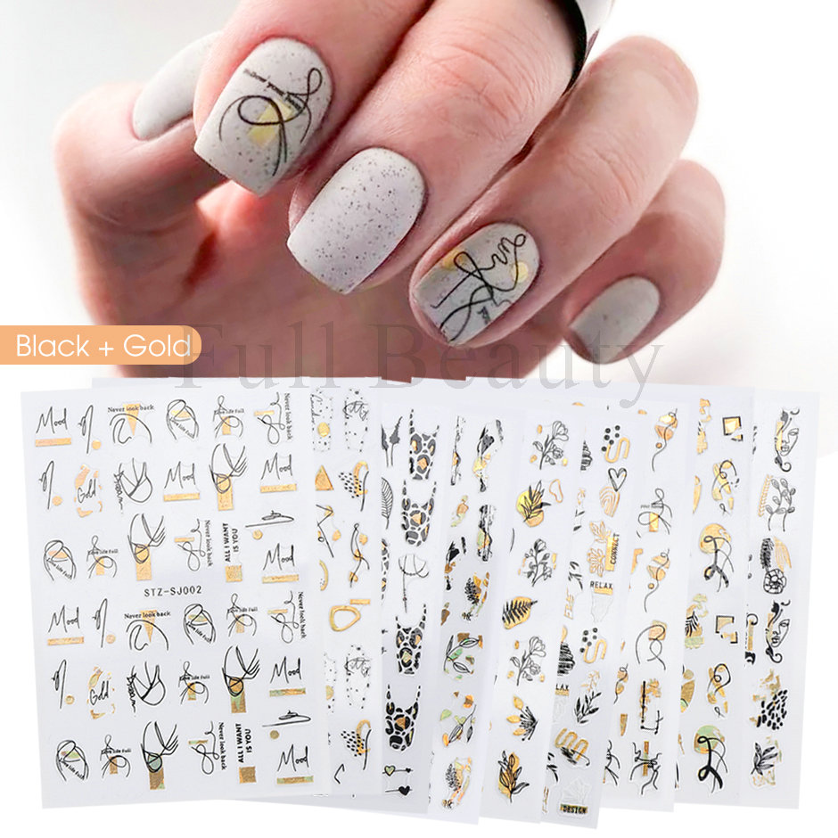 9 pçs conjunto de adesivos de  - Nail Art Full Design avaliação e preço