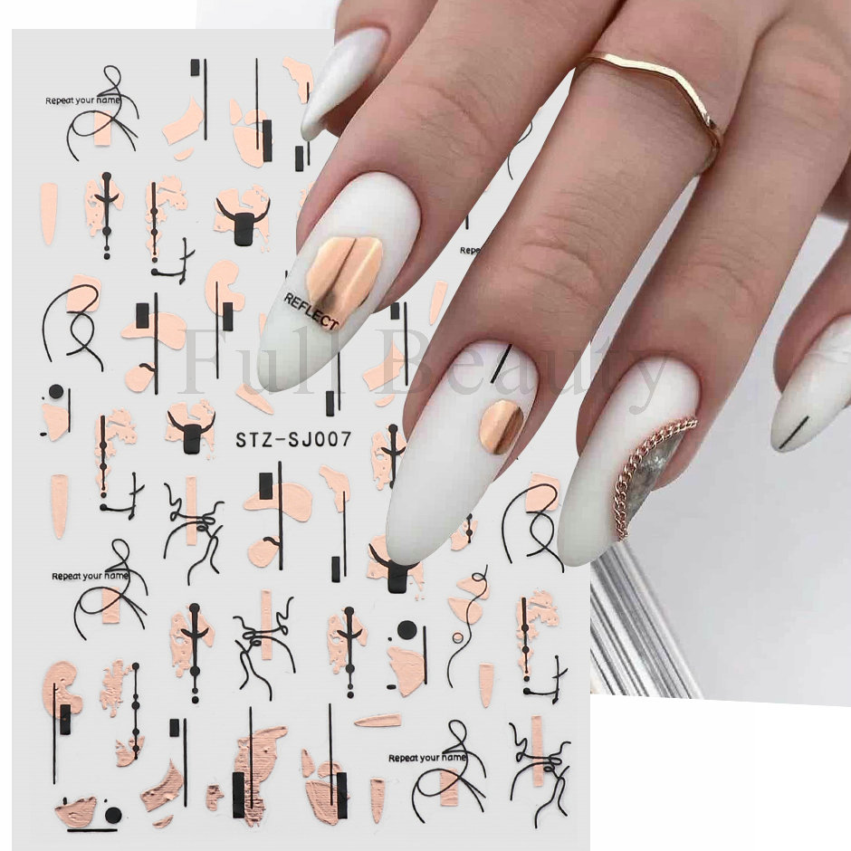 9 pçs conjunto de adesivos de  - Nail Art Full Design avaliação e preço