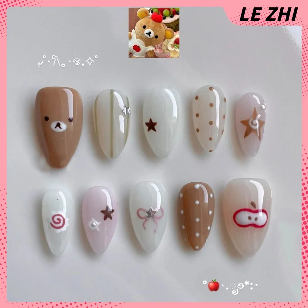Unhas Postiças 3D Kawaii Escul - Nail Art Strawberry avaliação e preço