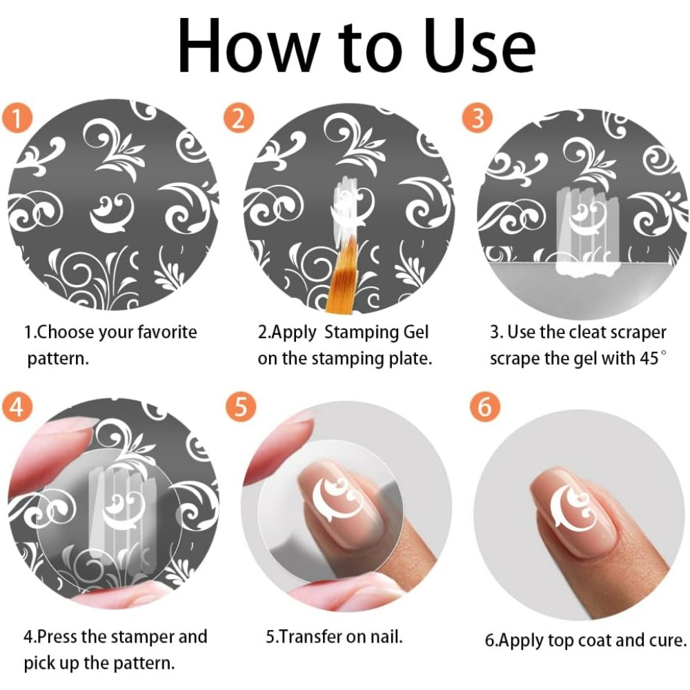 3 pçs padrão de redemoinho mod - Nail Art Inspo avaliação e preço