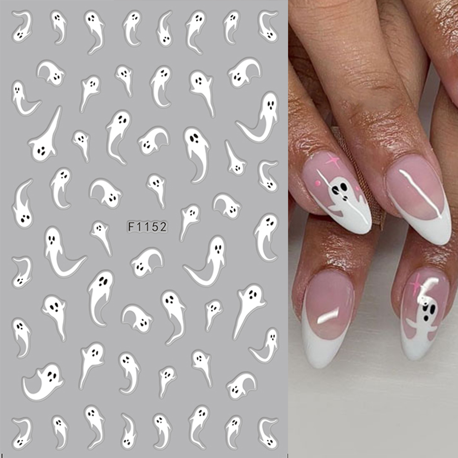 2 pçs luminoso halloween assus - Nail Art Full Design avaliação e preço