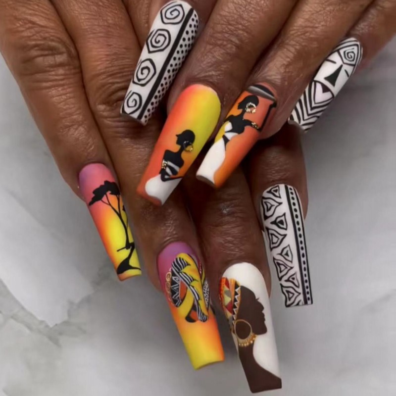Unhas postiças médias e longas - Nail Art Strawberry avaliação e preço