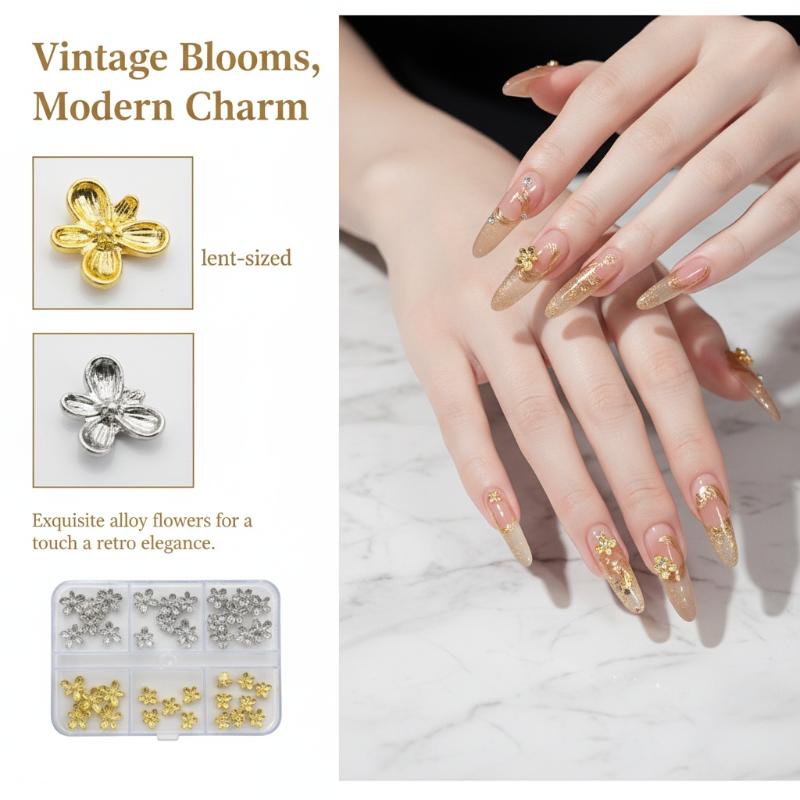 20/30 peças de Charms de Flore - Nail Art Lilac avaliação e preço