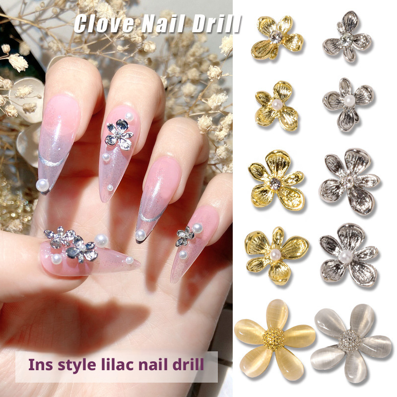 10 Peças de Decorações de Unha - Nail Art Lilac avaliação e preço