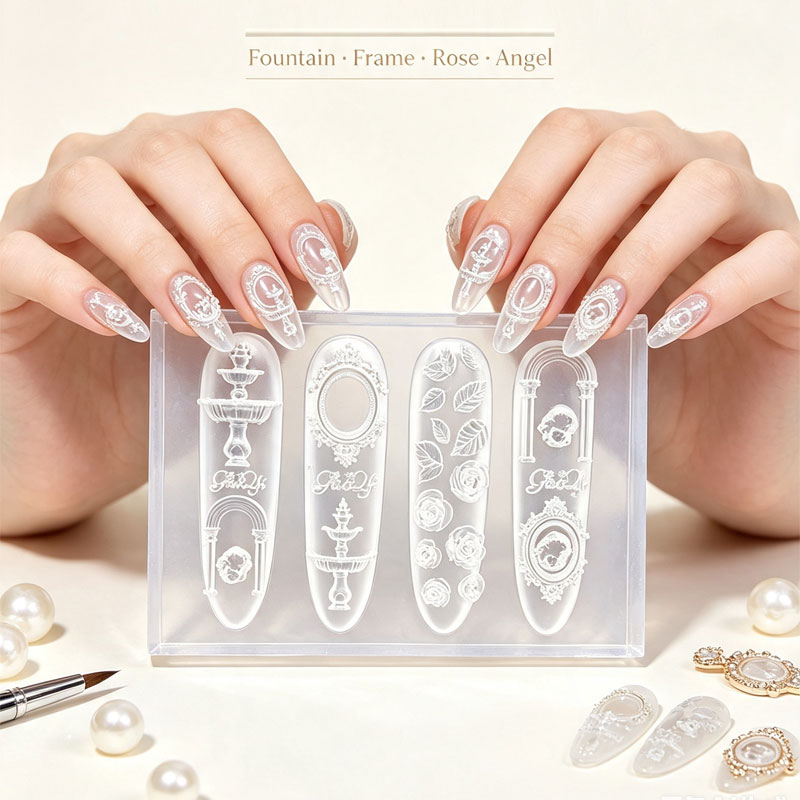 Molde de Silicone 3D Vintage p - Nail Art Vintage avaliação e preço