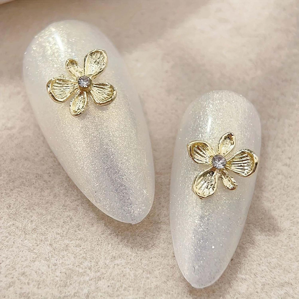10 pçs ouro strass flor 3d lig - Nail Art Lilac avaliação e preço