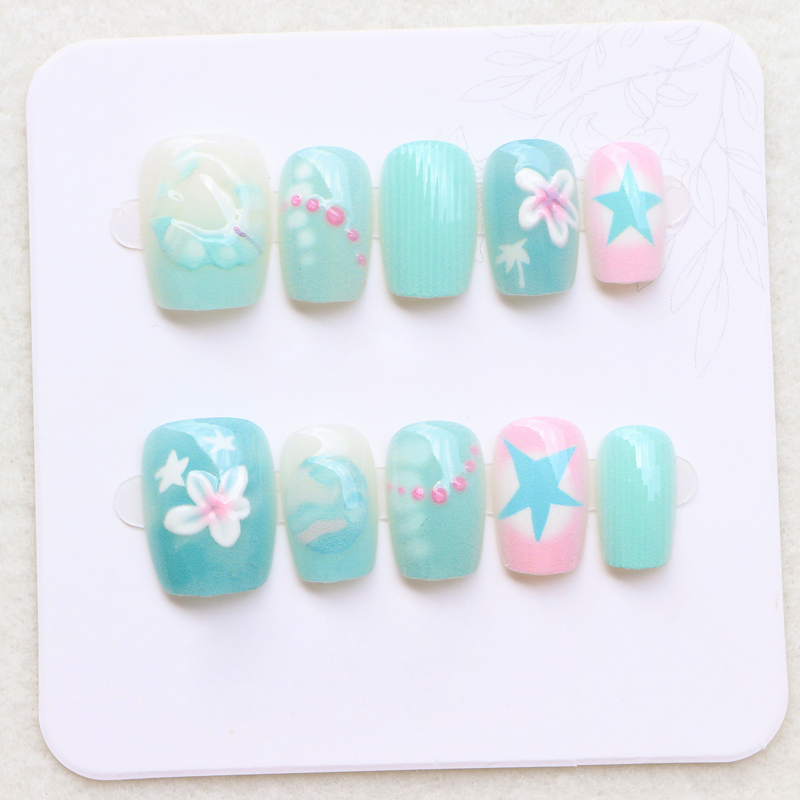10 Peças Unhas Postiças Femini - Nail Art Strawberry avaliação e preço