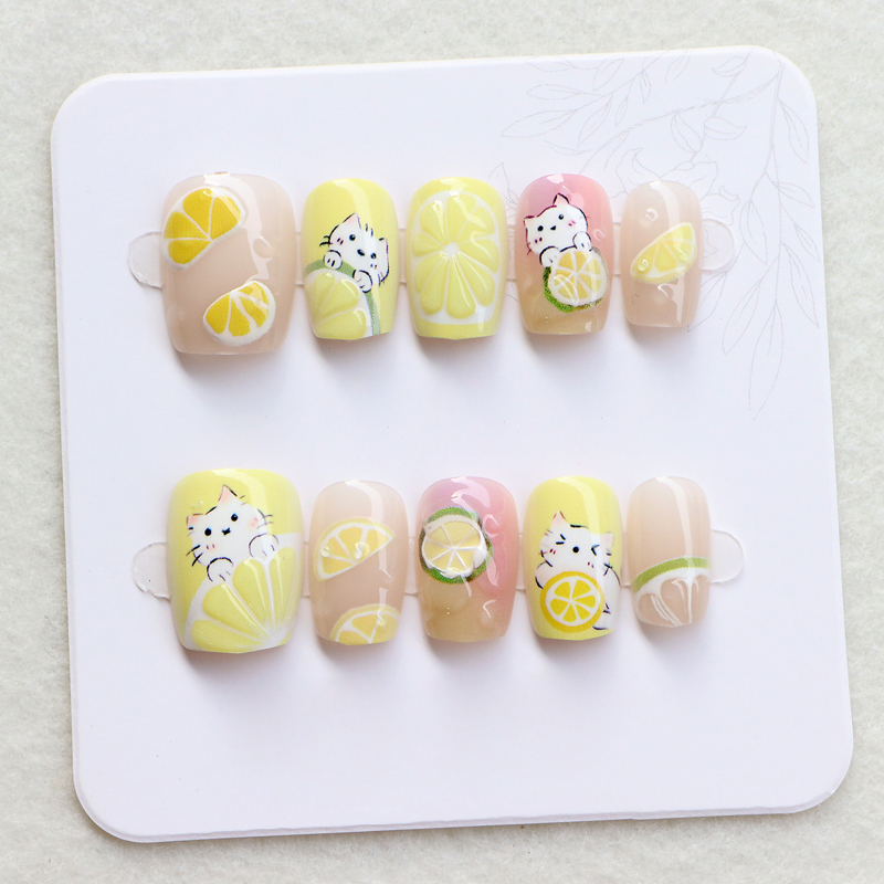 10 Peças Unhas Postiças Femini - Nail Art Strawberry avaliação e preço