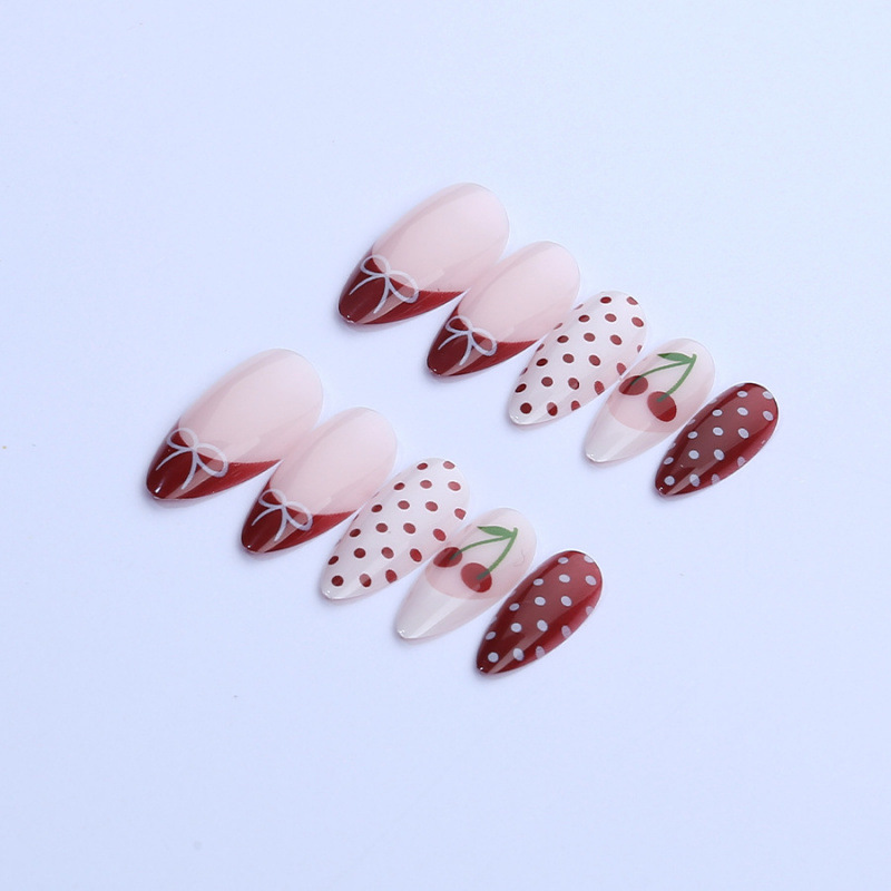 24 Unidades de Unhas Postiças  - Nail Art Red Cherry avaliação e preço