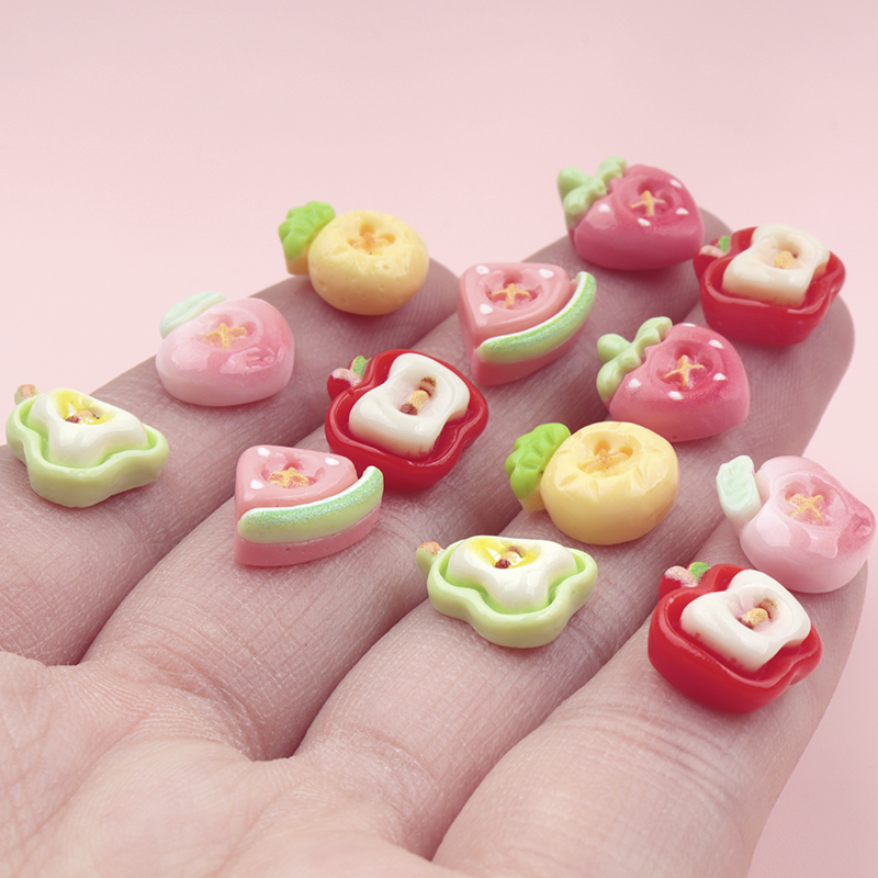 50/500 pçs mini simulado fruta - Nail Art Strawberry avaliação e preço