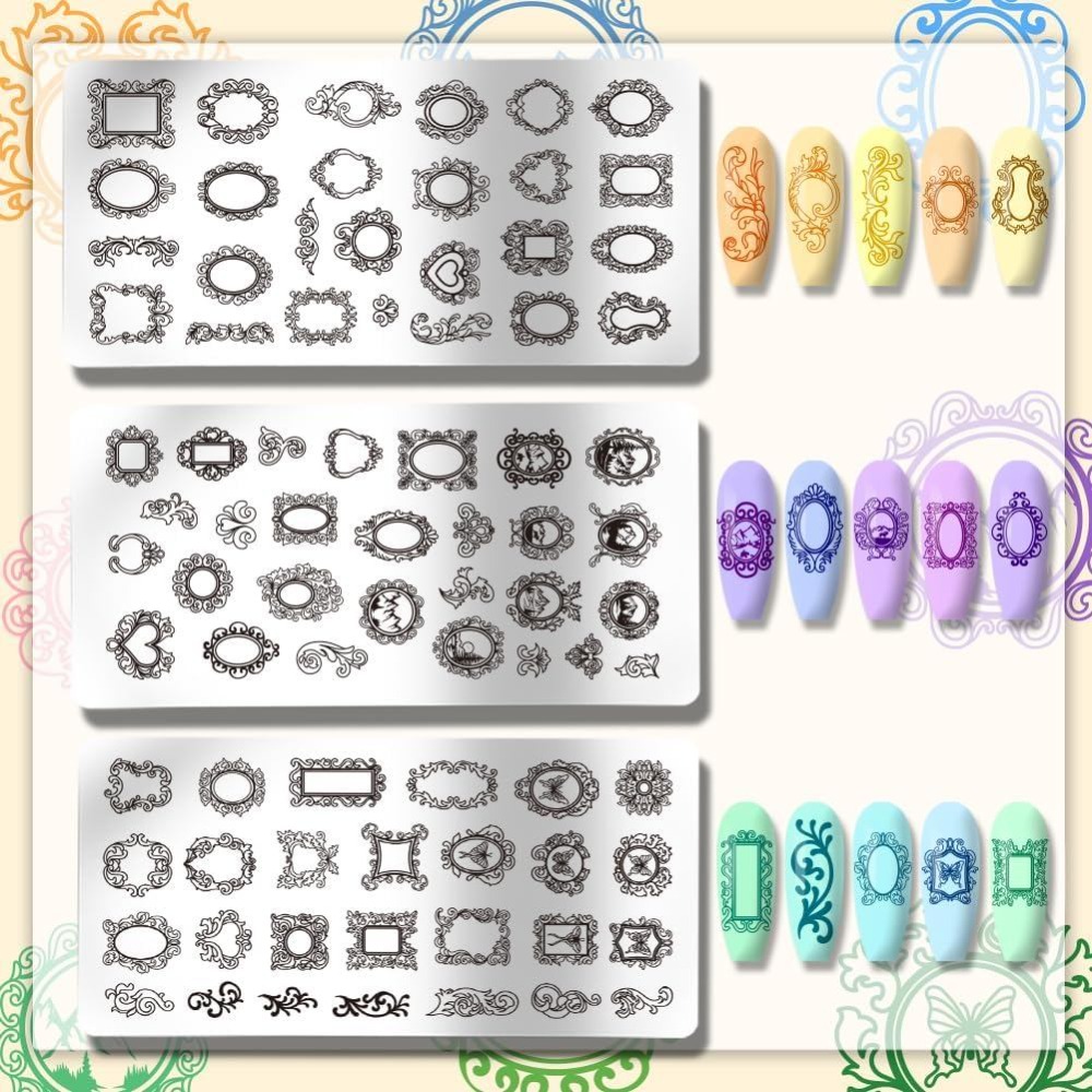 3 peças de Placas de Estampage - Nail Art Inspo avaliação e preço