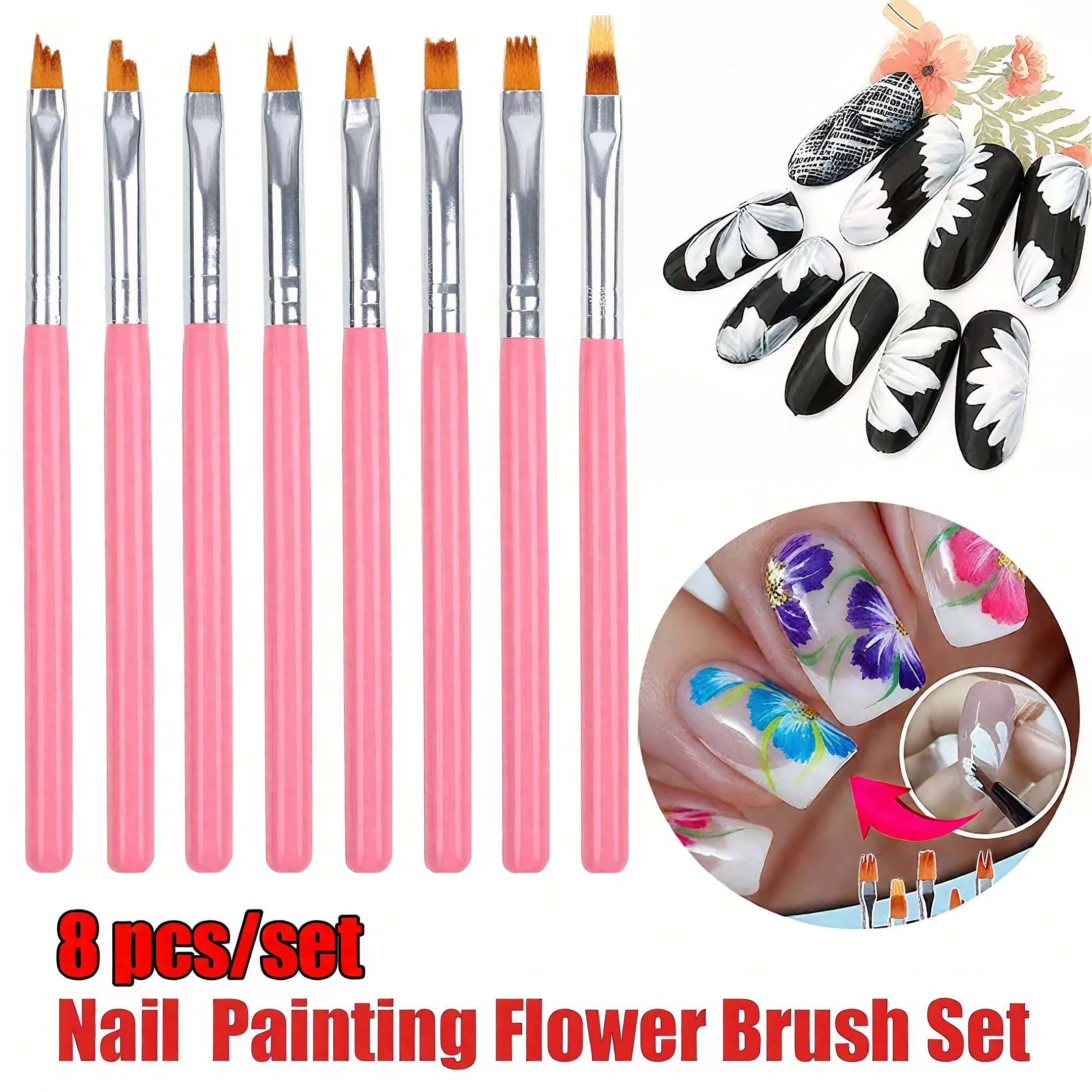 Conjunto de 8 Pincéis para Art - Nail Art Zig Zag avaliação e preço