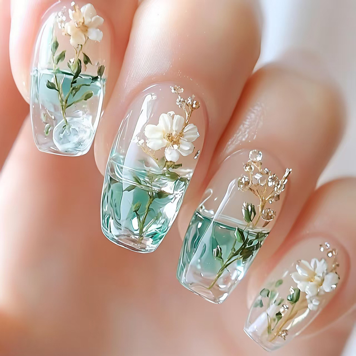 Unhas postiças médias para mul - Nail Art Full Design avaliação e preço