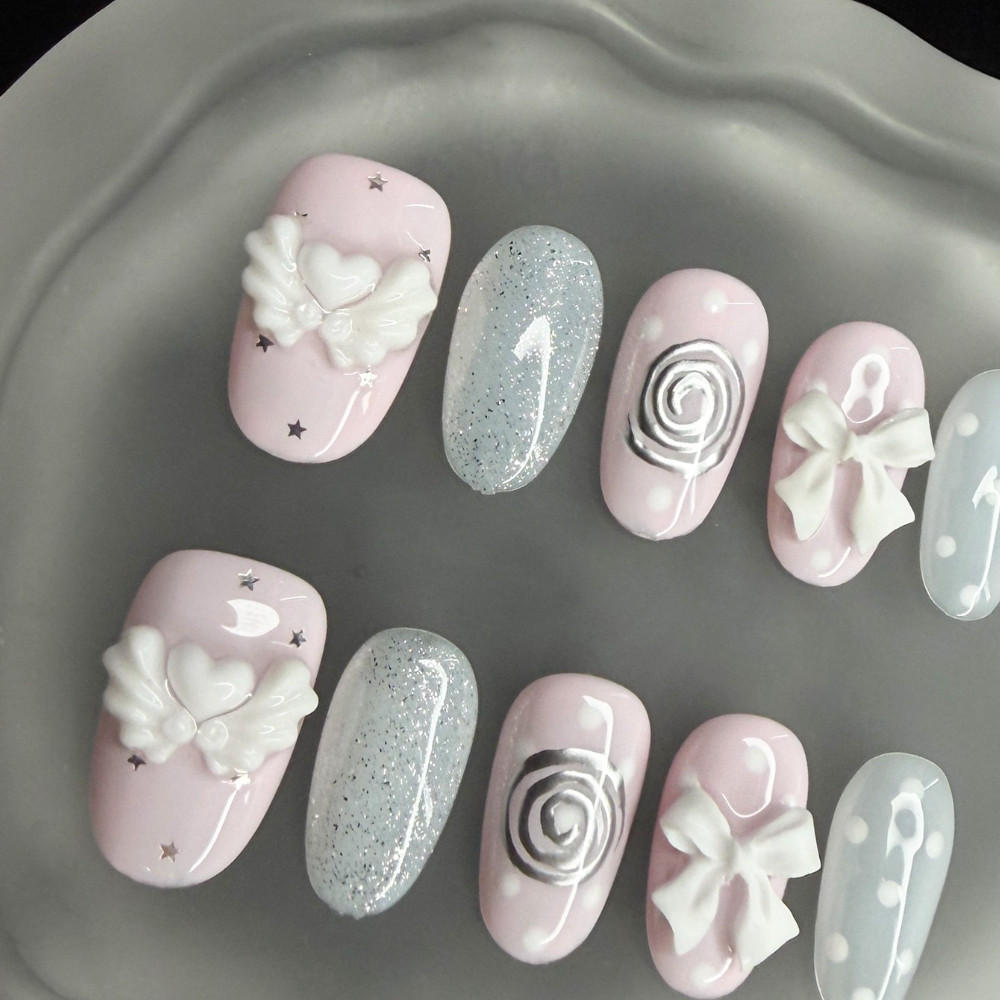 Unhas Postiças Coreanas Vintag - Nail Art Vintage avaliação e preço