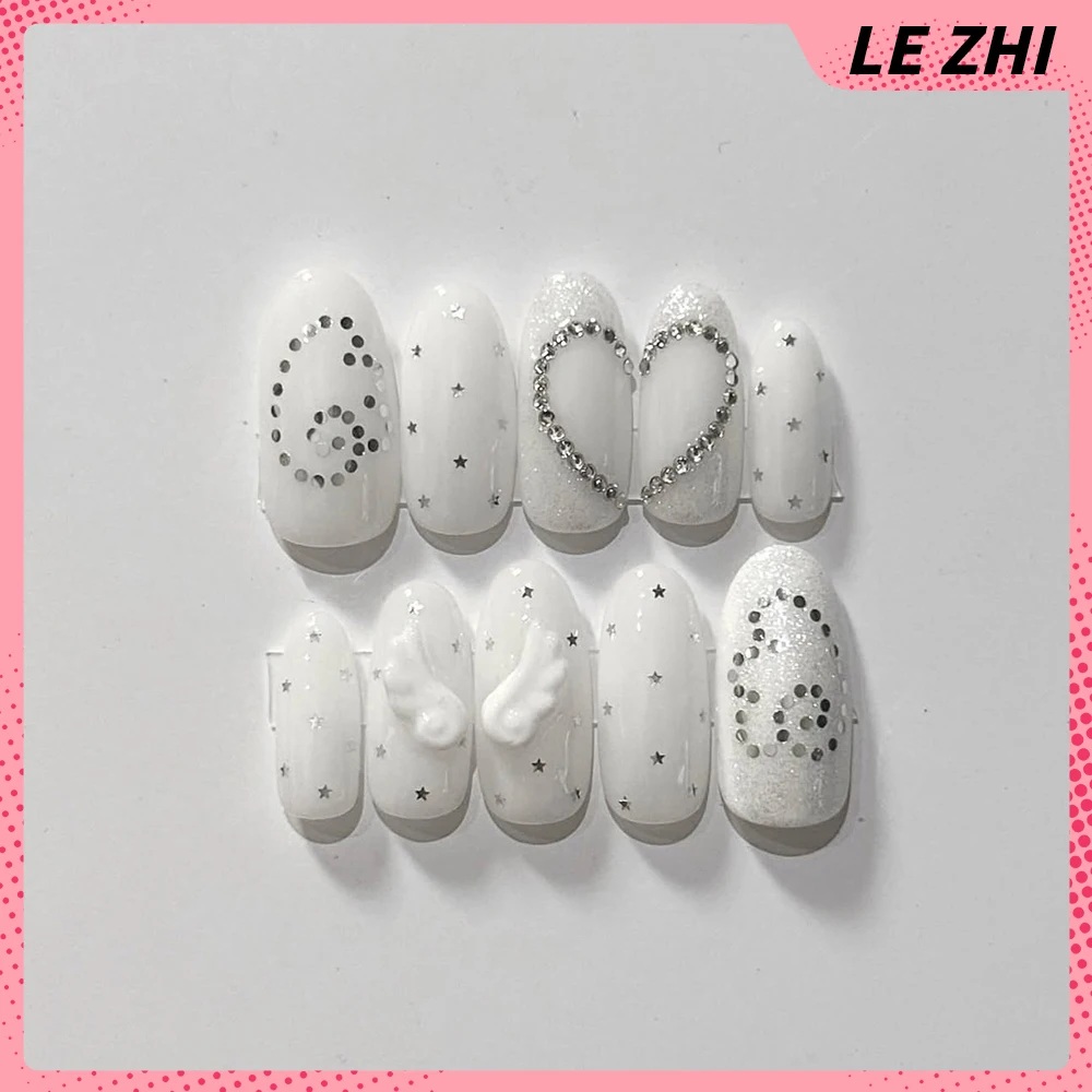 Y2k retro asas estrelas glitte - Nail Art Inspo avaliação e preço