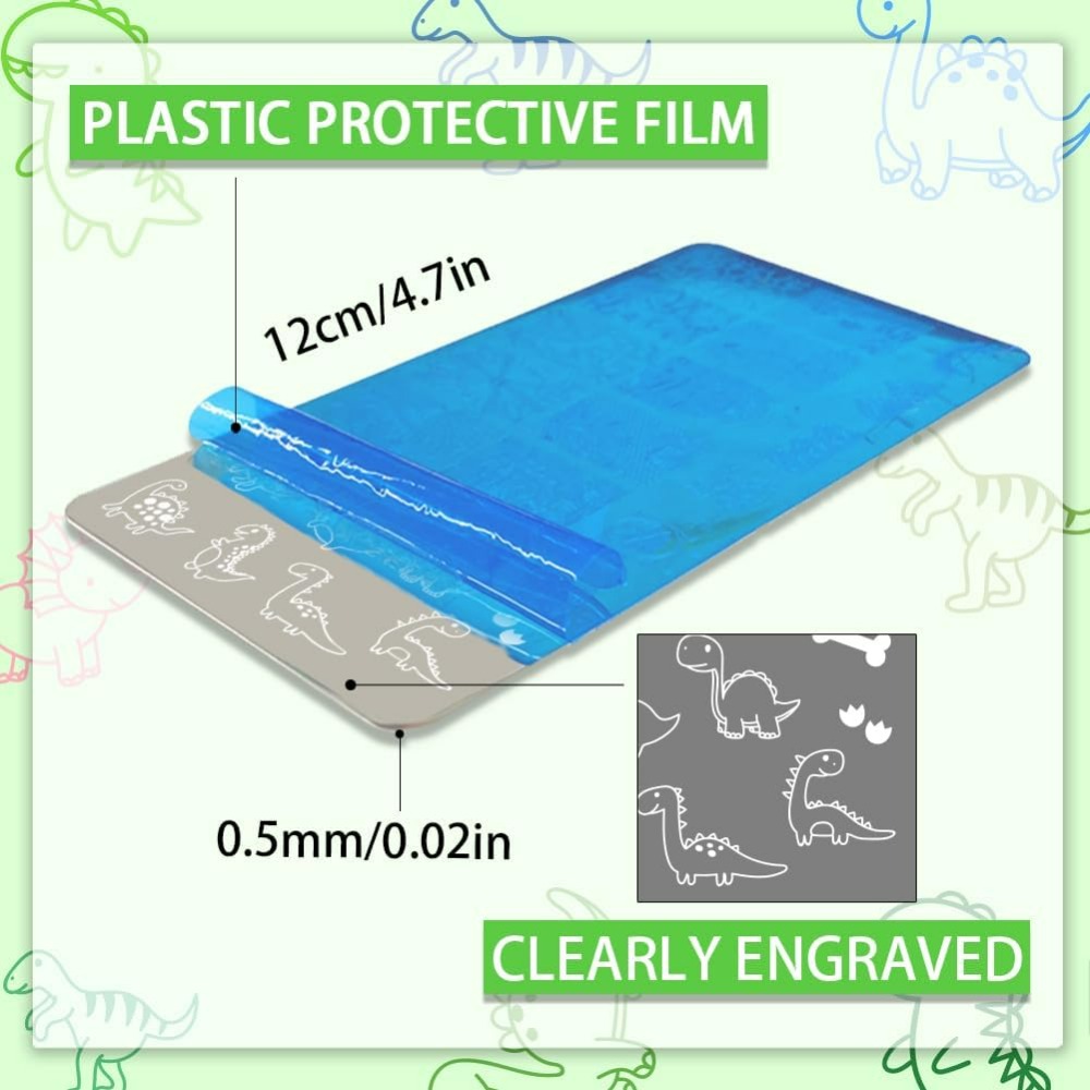 3 pçs dinossauro placas de car - Nail Art Inspo avaliação e preço