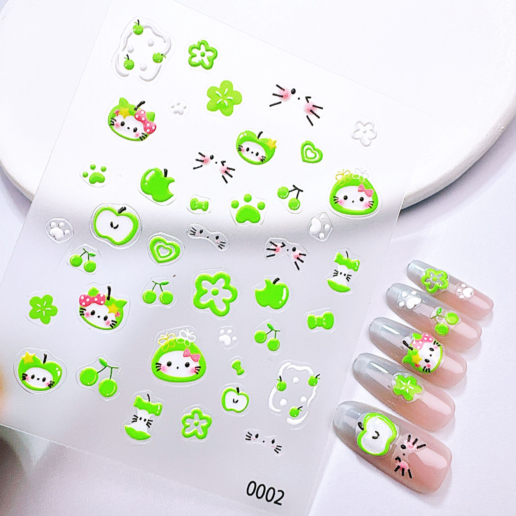 1Pç Adesivos de Unha de Gatinh - Nail Art Red Cherry avaliação e preço
