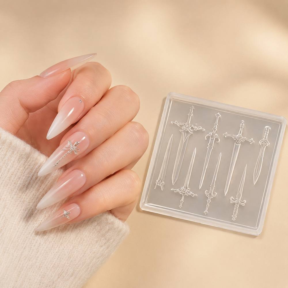 1 Peça Mini Molde de Unha em F - Nail Art Vintage avaliação e preço