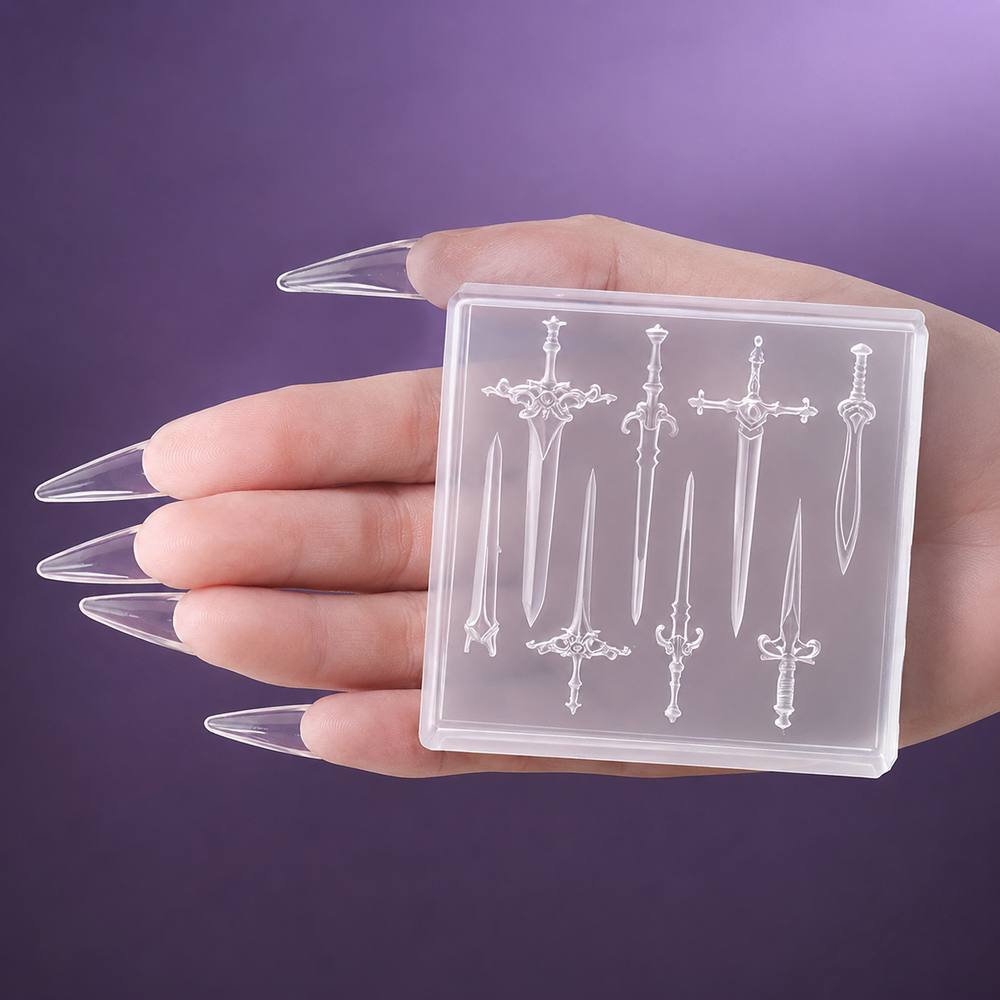 1 Peça Mini Molde de Unha em F - Nail Art Vintage avaliação e preço